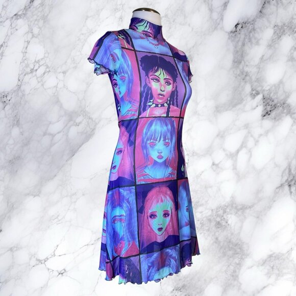 Dolls Kill Current Mood E-Girl Ego Mini Dress - Picture 10 of 12